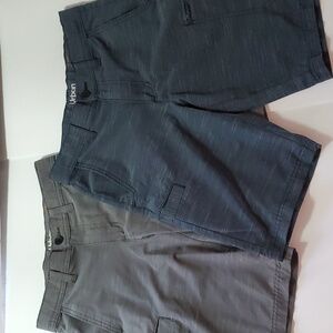 LOT Boys Urban Pipeline Superflex Cargo Shorts Size 12  Adjustable Zip Pockets